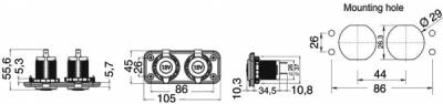 Blue Sea Below Deck Panel Çakmak Soketi ve USB - 2