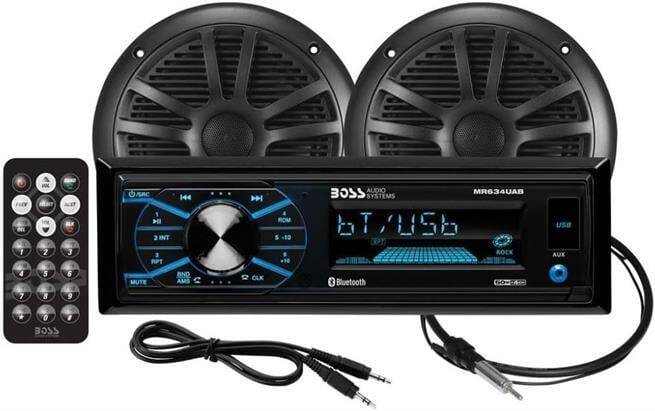 BOSS Audio Systems MCBK634B.6 USB, AUX Girişli Bluetoothlu Hoparlörlü Marin Teyp Seti - 1