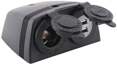 Çiftli USB Soketi Ve Çakmak Soketi - 1