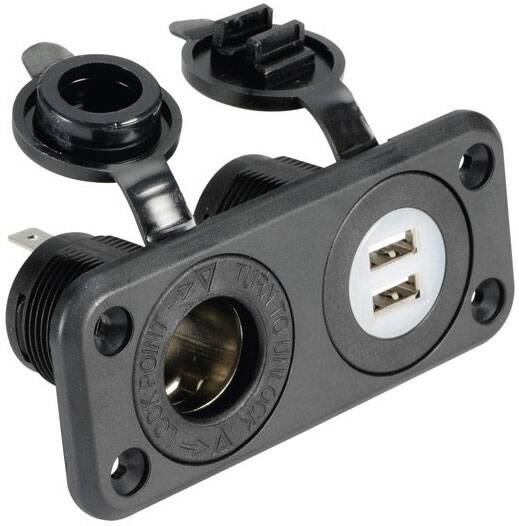 Çiftli USB Soketi Ve Çakmak Soketi - 1