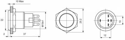 Hella Marine Paslanmaz Çelik Ledli Switch - 2
