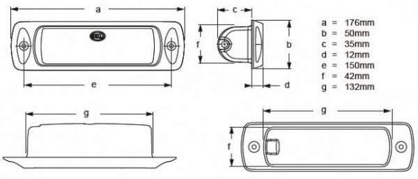 Hella Marine Sea Hawk Led Güverte Aydınlatma Lambası - 2