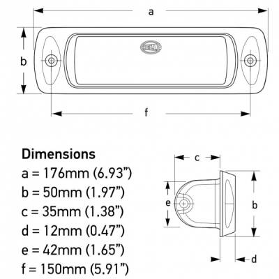 Hella Marine Sea Hawk-R Gömme LED Projektör - 2
