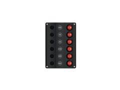 Marin / Karvan 12-24 V Siyah Led Küçük Düğmeli 8 li Sigorta Paneli - 1