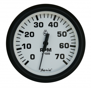 Faria universal outboard devir göstergesi. 0-7000 Rpm. 12V.