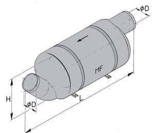 Vetus MF Muffler - 2
