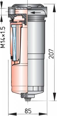 Vetus WS180 Su Ayırıcı/Yakıt Filtresi - 2