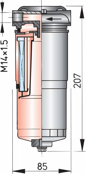 Vetus WS180 Su Ayırıcı/Yakıt Filtresi - 2
