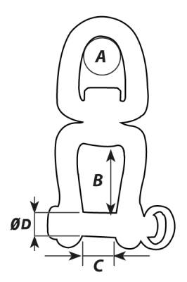 Wichard Fırdöndü halka-kilit kopilyalı pimli - 2