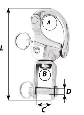 Wichard yüksek dirençli kilitli mandar kilidi - 2