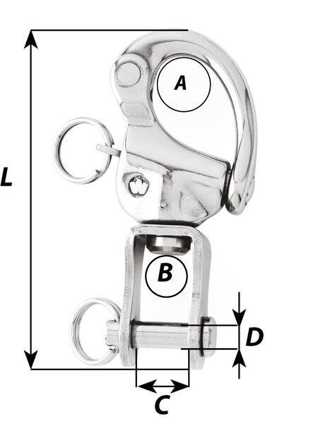 Wichard yüksek dirençli kilitli mandar kilidi - 2